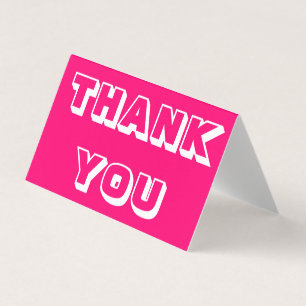 Merci, Merci, carte pliée rose fuchsia