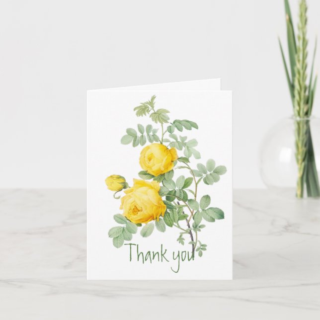 Merci Merci Rose Jaune Jardin Fleur (Devant)