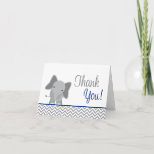 Merci mignon de bleu marine de Chevron d'éléphant