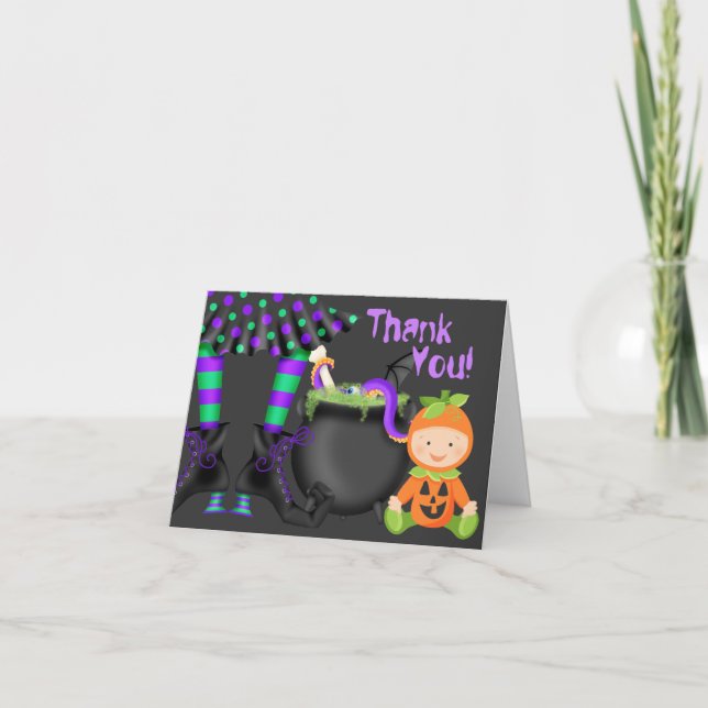 Merci mignon de Halloween de jambes de sorcière du (Devant)