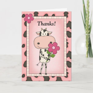 Merci mignon - Vache & Fleur