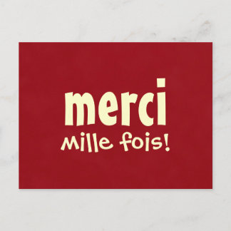 MERCI MILLE FOIS postcard