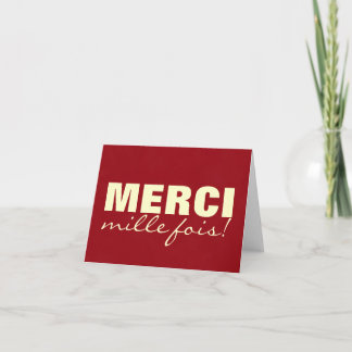 MERCI mille fois! Thank You Card