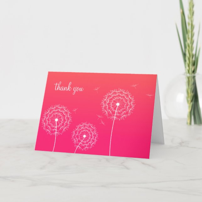 Merci minimaliste bleu blanc dandelion (Devant)