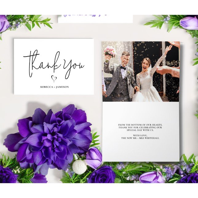 Merci minimaliste moderne Mariage de coeur (Créateur téléchargé)