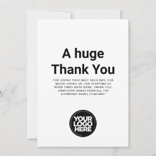 Merci minimaliste N'importe quelle carte d'appréci
