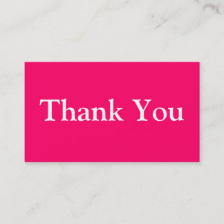 Merci Modèle Carte de visite Hot Pink Fuchsia