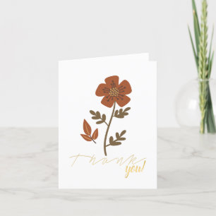 Merci moderne à fleurs rouilles