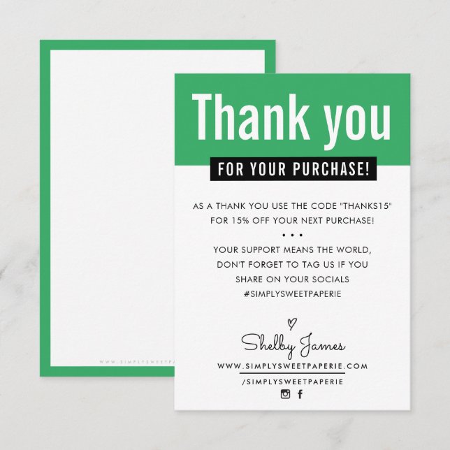 MERCI MODERNE acheter insert kelly green (Devant / Derrière)