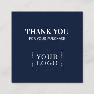 Merci moderne bleu marine simple Cartes de visite