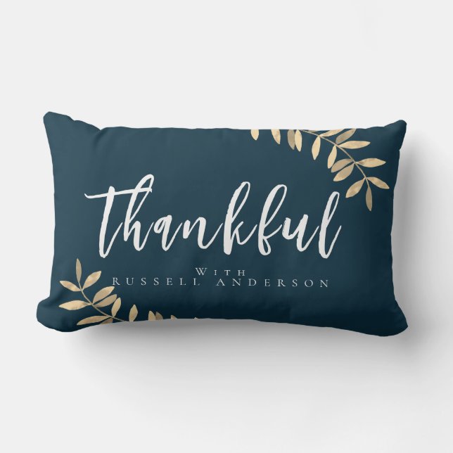 Merci Moderne Coussin Lumber bleu (Recto)