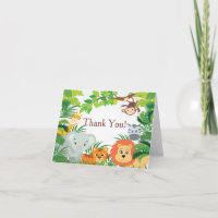 Merci moderne de baby shower de safari de jungle