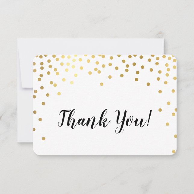 MERCI MODERNE glamour chic spot de confetti or (Devant)