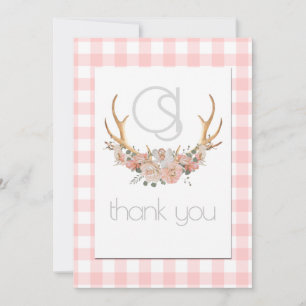 Merci - Monogramme Coral En vichy Floral BOHO