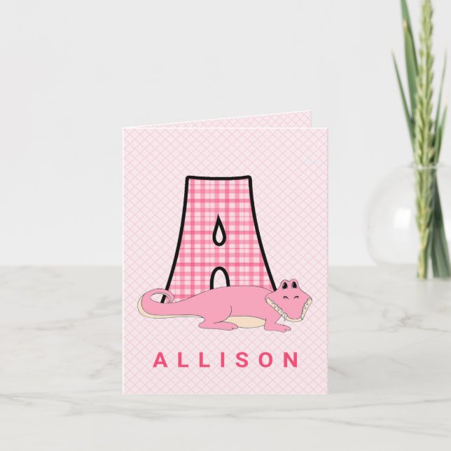 Merci Monogramme Rose A pour Enfants (Devant)