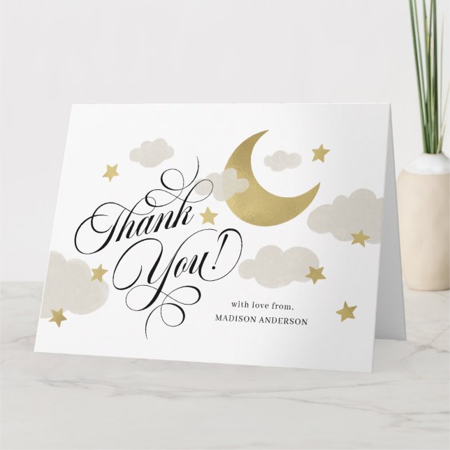 Merci Moon Stars Baby shower nuageux (Devant)