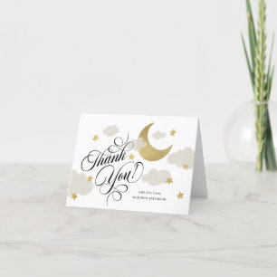 Merci Moon Stars Baby shower nuageux