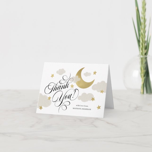 Merci Moon Stars Baby shower nuageux (Devant)