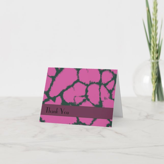 Merci Motif de girafe rose (Devant)