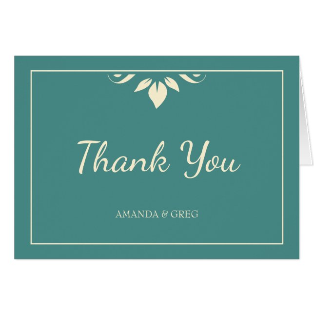 Merci Motif feuille (Devant Horizontal)