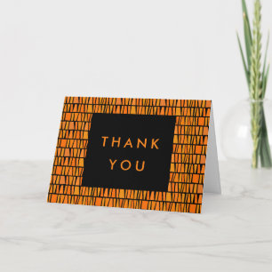 Merci Motif orange inspiré par l'Afrique