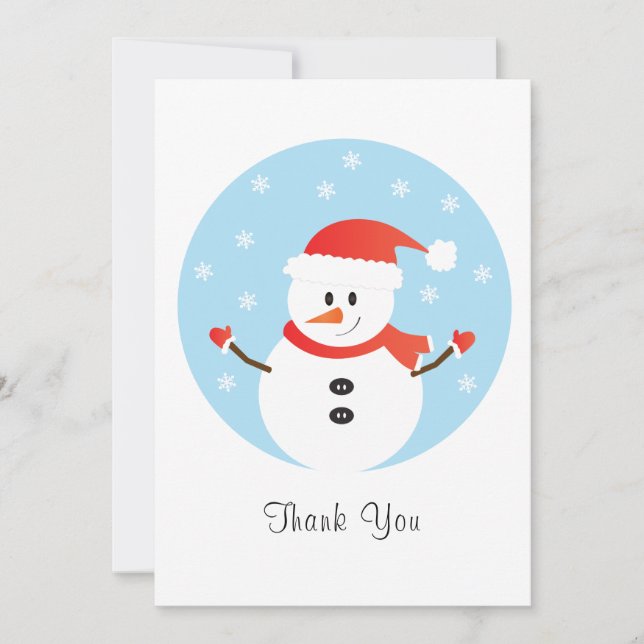 Merci Noël Snowman Snowflakes (Devant)