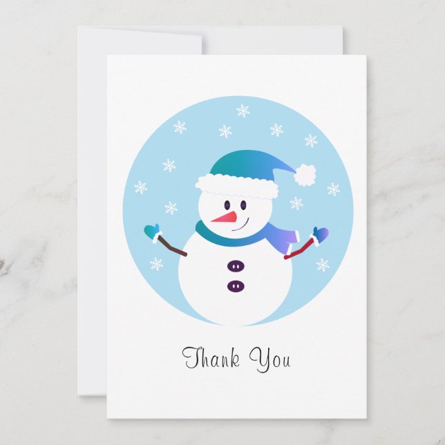Merci Noël Snowman Snowflakes (Devant)