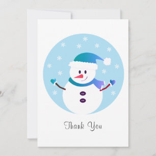 Merci Noël Snowman Snowflakes