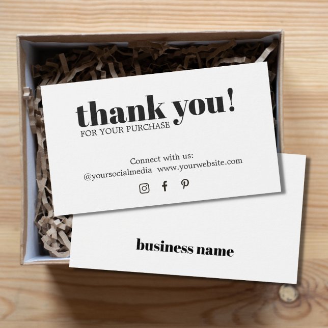 Merci noir blanc minimaliste (Créateur téléchargé)