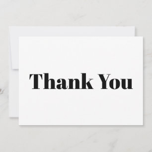 Merci, noir blanc moderne élégante carte de note