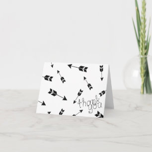 Merci noir et blanc de flèche de Boho