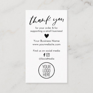 Merci noir et blanc pour vos cartes de commande