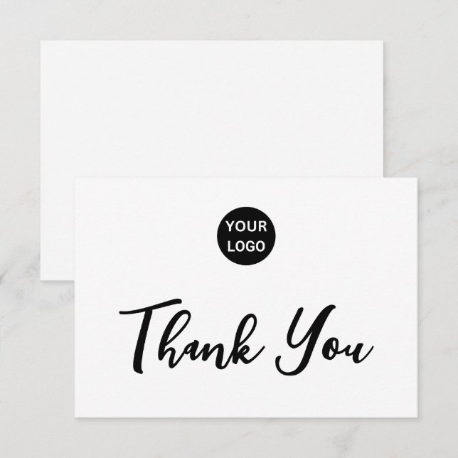 Merci noir sur le logo de l'arrière-entreprise bla (Devant / Derrière)