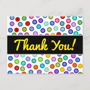 "Merci !" + Nombreux Cercles colorés Carte postale