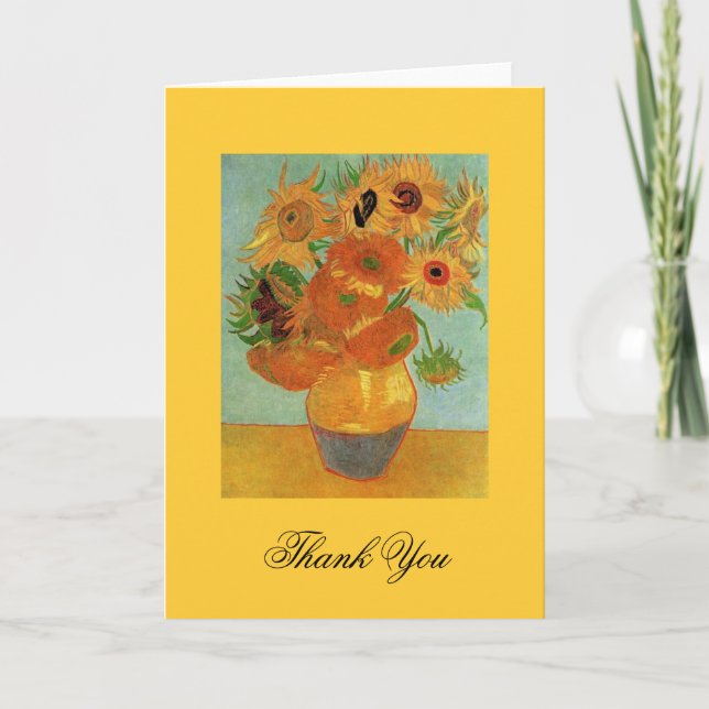 merci note Vincent van Gogh Sunflower (Devant)
