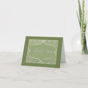 Merci notes jade, sage argent filigree