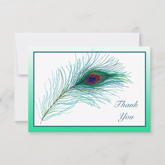 Merci Notes, Peacock Feathers (Devant)