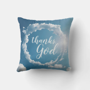 Merci, Nuages de Dieu Photographie Coussin Bleu
