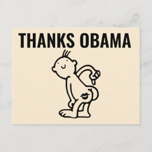 MERCI OBAMA Funny Cartes postales