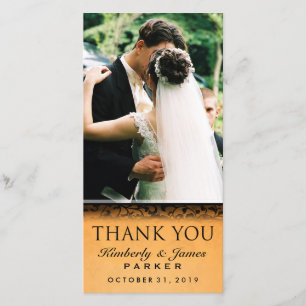 Merci orange et noir de Halloween de mariage de
