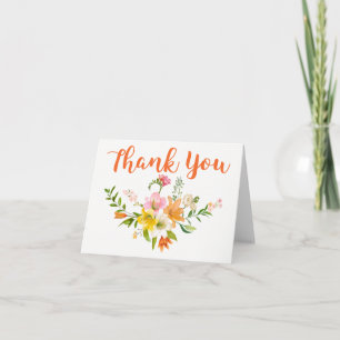 Merci orange floral Lily Flowers rose