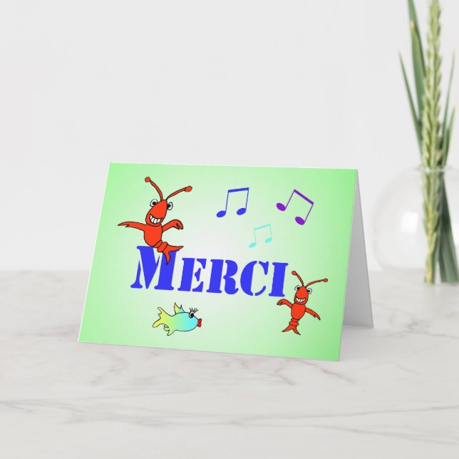 Merci orienté d'écrevisses de Cajun en français (Devant)
