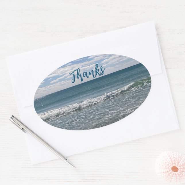 Merci Oval Sticker (Enveloppe)