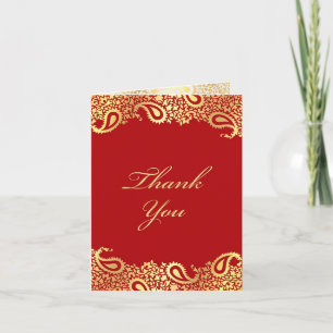Merci Paisleys Elégante carte indienne pliée
