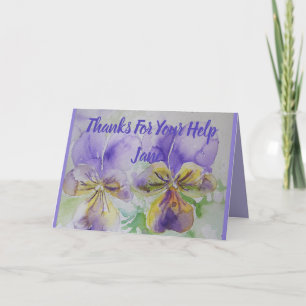 Merci Pansy Violet par rapport à la carte Watercol