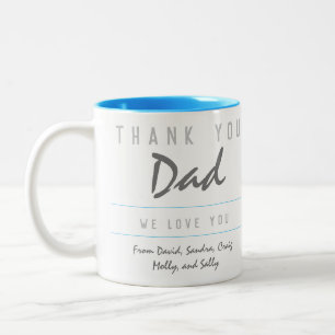 Merci Papa Mug à café à deux tons