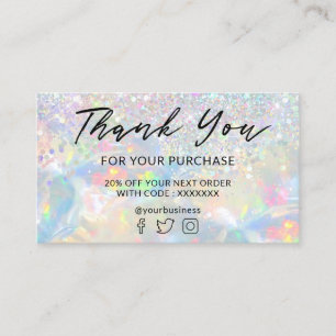 merci parties scintillant opal carte de réduction