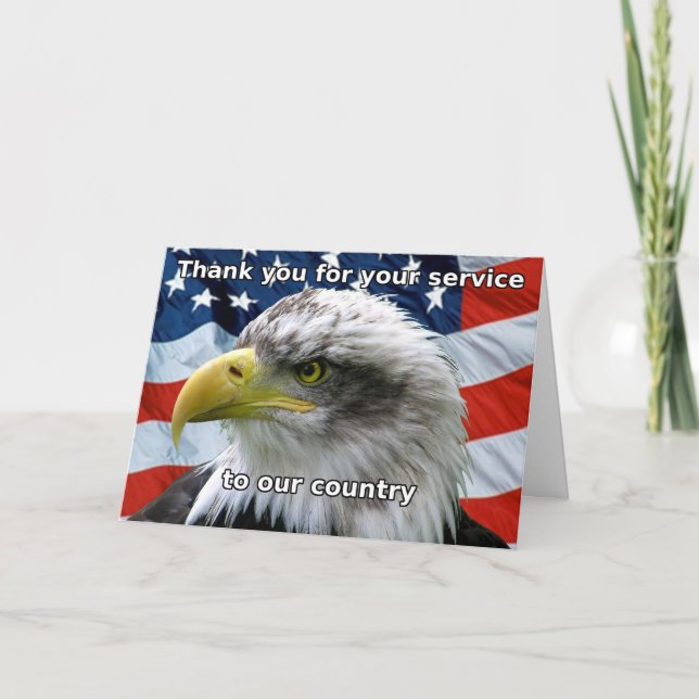 Merci patriotique pour votre carte de service (Devant)