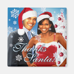 Merci Père Noël ! Barack et aimant de Michelle