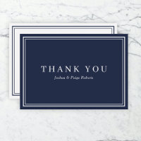 Merci Personnalisé Élégant bleu marine minimaliste